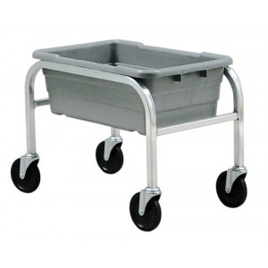 Tub Rack with Cross Stack Tubs 27" x 19" x 19" Gray