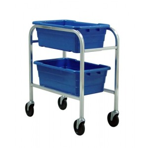 Tub Rack with Cross Stack Tubs 27" x 19" x 31" Blue