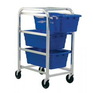 Tub Rack with Cross Stack Tubs 27" x 19" x 41" Blue