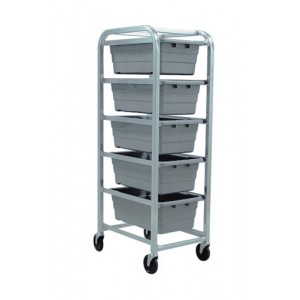 Tub Rack with Cross Stack Tubs 27" x 19" x 51" Gray