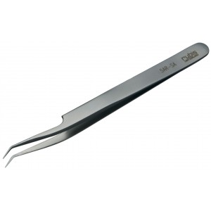 Tweezer 4.5 Super Fine Curved Tip Antimagnetic Anti-Acid Steel