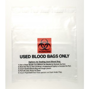 Bag Poly 10x10 2Mil Used Blood Transport 1000/CS