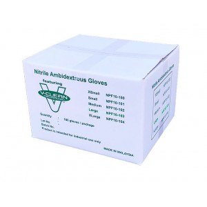 V-Clean 10" Nitrile Cleanroom Gloves (1,000 gloves per case)