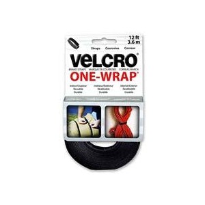 Velcro Straps .75"x12' Black