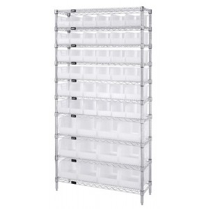 Clear-View Hang-and-Stack Bins - Complete Wire Package 14" x 36" x 74"