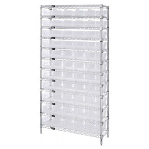 Clear-View Complete Bin Center 18" x 36" x 74"