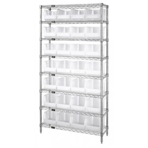 Clear-View hang and stack bins - complete wire package 12" x 36" x 74"
