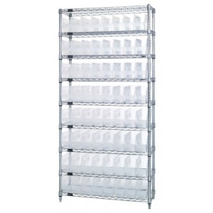 Wire Shelving Shelf Bin System - Complete Wire Package 