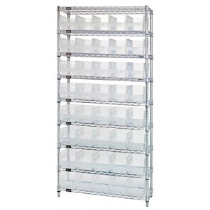 Wire Shelving Shelf Bin System - Complete Wire Package 