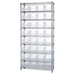 Wire Shelving Shelf Bin System - Complete Wire Package 