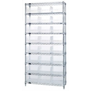 Wire Shelving Shelf Bin System - Complete Wire Package 