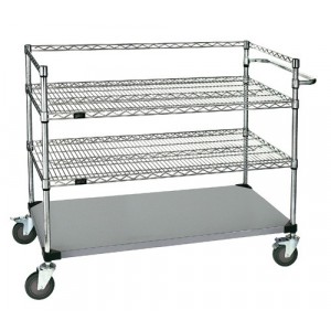 Open surgical case carts - 304 stainless steel finish 24" x 36" x 48"