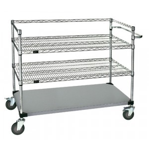 Open surgical case carts - 304 stainless steel finish 24" x 48" x 48"