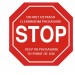 Label CR 2"x2" "Stop Do Not Detrash" Octagon LAM RED/WHT Perf 1,000/RL