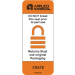 Label CR 3" Core Applied Lock 2.5x6 "DO NOT BREAK" Orange Perf. 500/RL