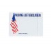 Envelope 4.5x5.5 "Packing List Enclosed" American Flag 1K/CS