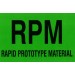 Label 4x6 Black on Green 361 Flood w/Perf "RPM" 500/RL