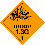 Hazardous Material Explosive Labels